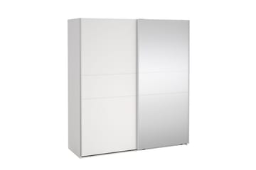 Takeru Garderobe med Speil 179x200 cm - Hvit - Oppbevaring - Klesoppbevaring - Garderober & garderobesystem