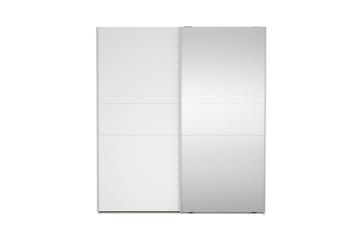Takeru Garderobe med Speil 179x200 cm - Hvit - Oppbevaring - Klesoppbevaring - Garderober & garderobesystem