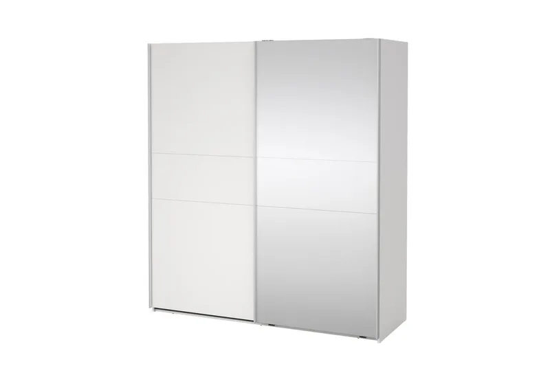 Takeru Garderobe med Speil 179x200 cm - Hvit - Oppbevaring - Klesoppbevaring - Garderober & garderobesystem