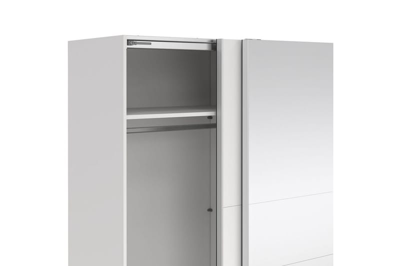 Takeru Garderobe med Speil 179x200 cm - Hvit - Oppbevaring - Klesoppbevaring - Garderober & garderobesystem