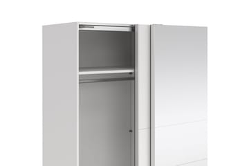 Takeru Garderobe med Speil 179x200 cm - Hvit - Oppbevaring - Klesoppbevaring - Garderober & garderobesystem