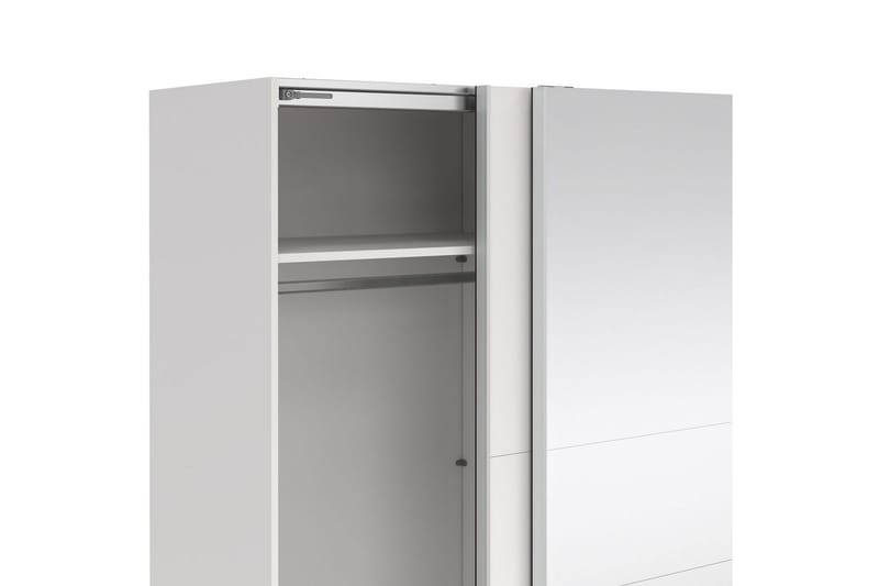 Takeru Garderobe med Speil 179x200 cm - Hvit - Oppbevaring - Klesoppbevaring - Garderober & garderobesystem