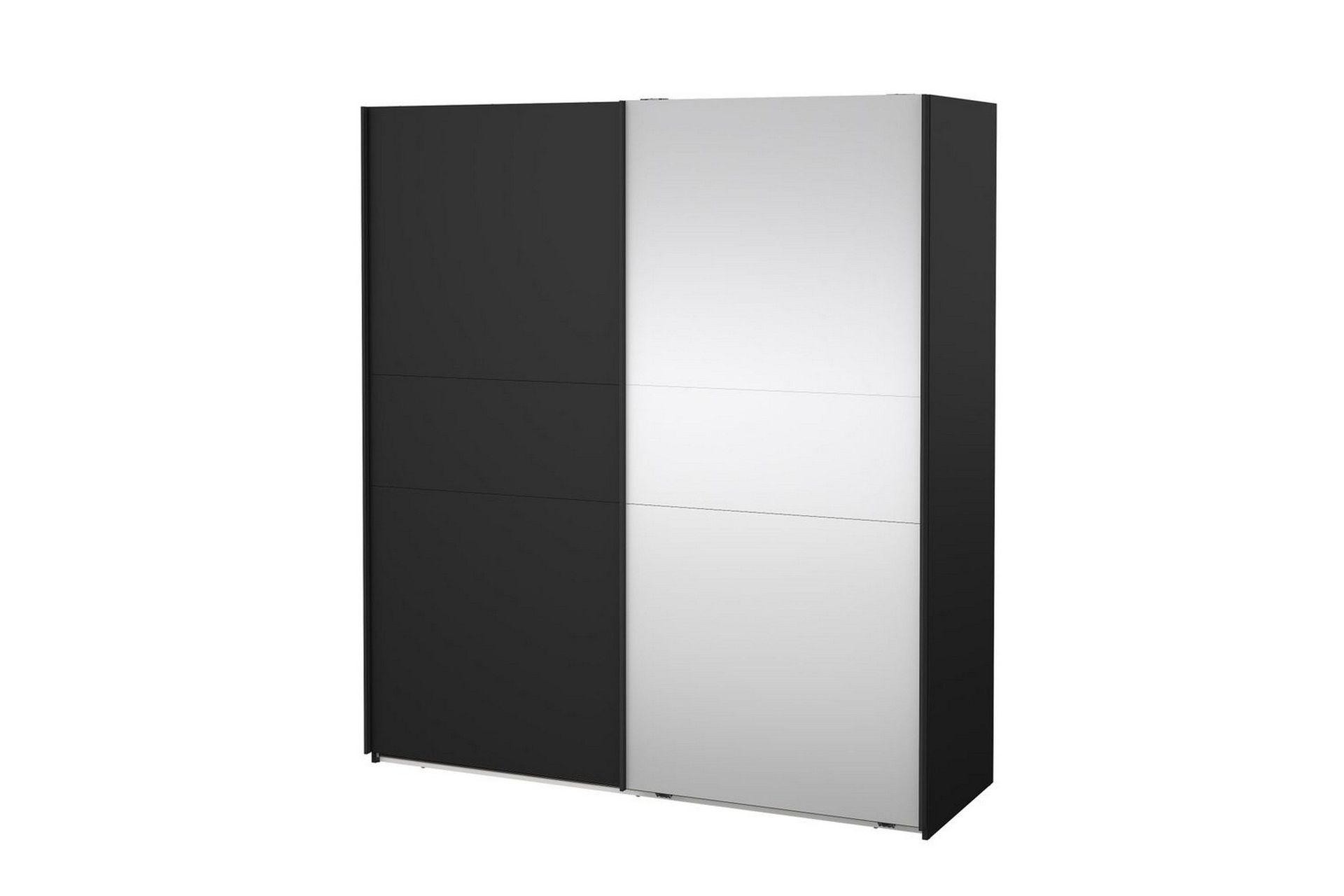 Takeru Garderobe med Speil 179x200 cm - Svart