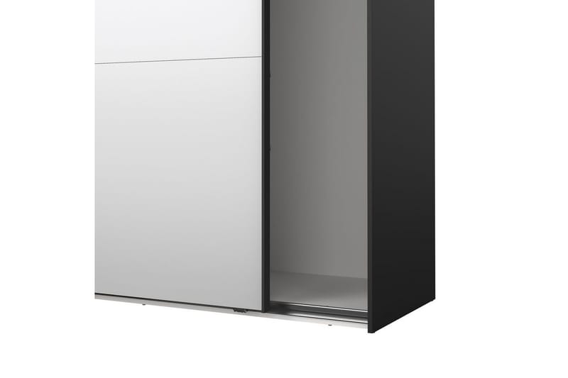 Takeru Garderobe med Speil 179x200 cm - Svart - Oppbevaring - Klesoppbevaring - Garderober & garderobesystem