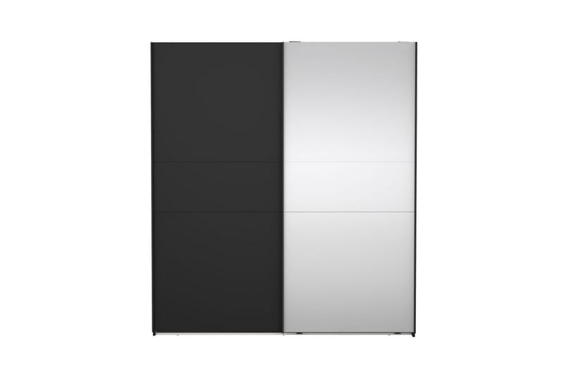 Takeru Garderobe med Speil 179x200 cm - Svart - Oppbevaring - Klesoppbevaring - Garderober & garderobesystem