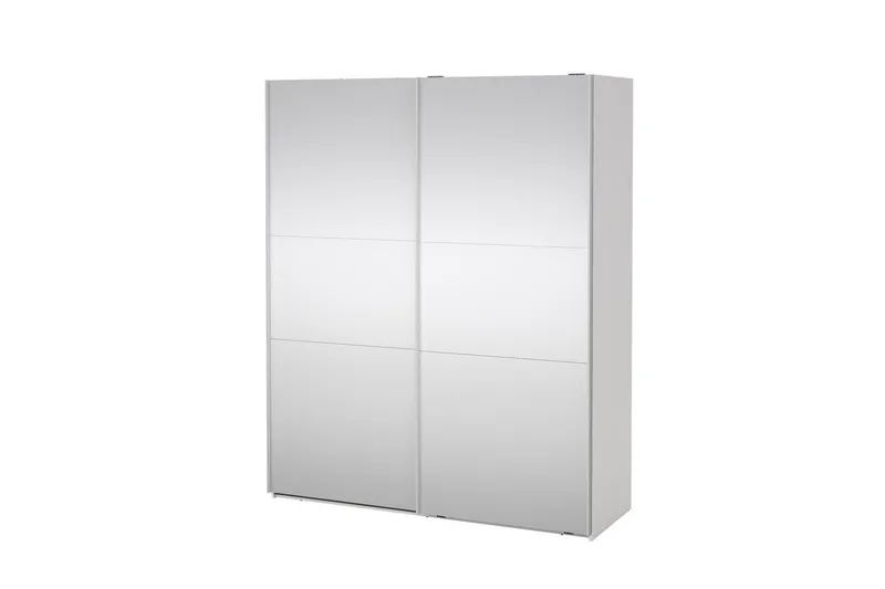 Takeru Garderobe med Speil 179x220 cm, Hvit