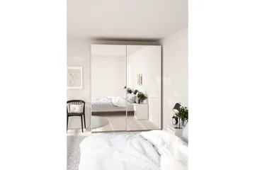 Takeru Garderobe med Speil 179x220 cm - Hvit - Oppbevaring - Klesoppbevaring - Garderober & garderobesystem