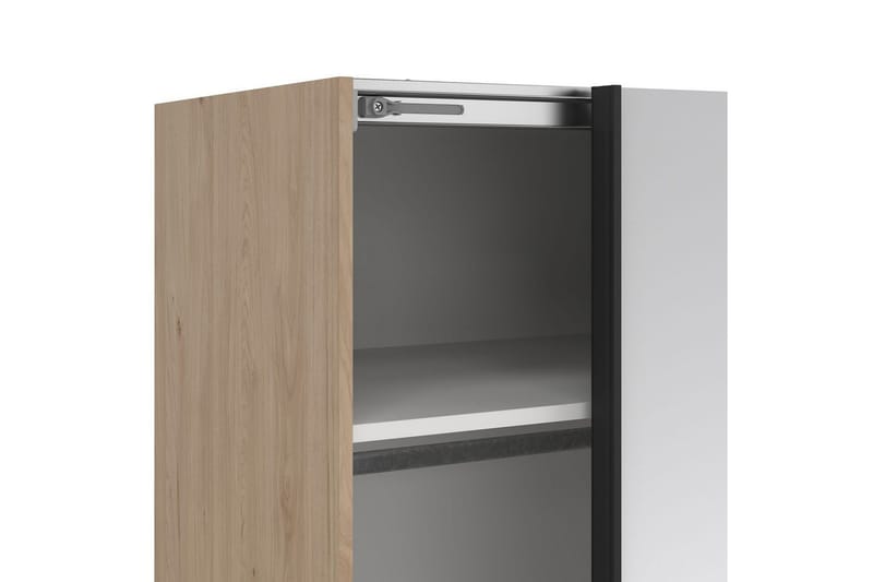 Takeru Garderobe med Speil 179x220 cm - Natur - Oppbevaring - Klesoppbevaring - Garderober & garderobesystem