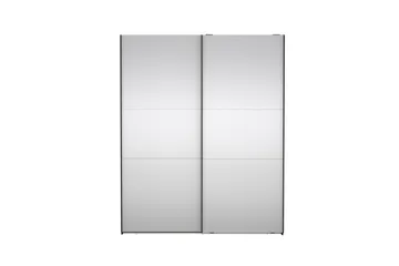 Takeru Garderobe med Speil 179x220 cm - Svart - Oppbevaring - Klesoppbevaring - Garderober & garderobesystem