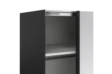 Takeru Garderobe med Speil 179x220 cm - Svart - Oppbevaring - Klesoppbevaring - Garderober & garderobesystem