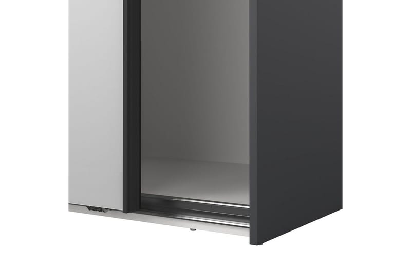 Takeru Garderobe med Speil 179x220 cm - Svart - Oppbevaring - Klesoppbevaring - Garderober & garderobesystem