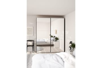 Takeru Garderobe med Speil 179x220 cm - Svart - Oppbevaring - Klesoppbevaring - Garderober & garderobesystem