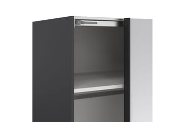 Takeru Garderobe med Speil 179x220 cm - Svart - Oppbevaring - Klesoppbevaring - Garderober & garderobesystem