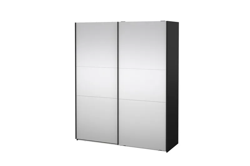 Takeru Garderobe med Speil 179x220 cm, Svart