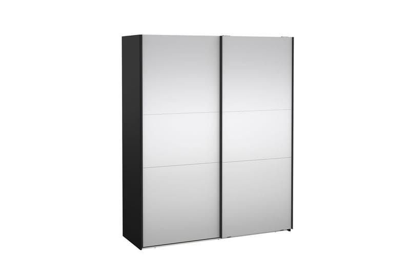 Takeru Garderobe med Speil 179x220 cm - Svart - Oppbevaring - Klesoppbevaring - Garderober & garderobesystem
