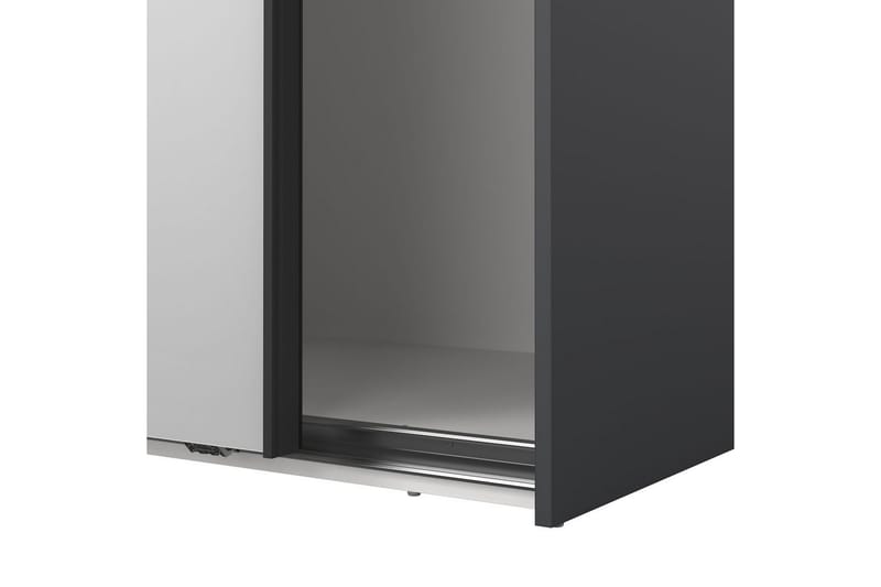 Takeru Garderobe med Speil 179x220 cm - Svart - Oppbevaring - Klesoppbevaring - Garderober & garderobesystem