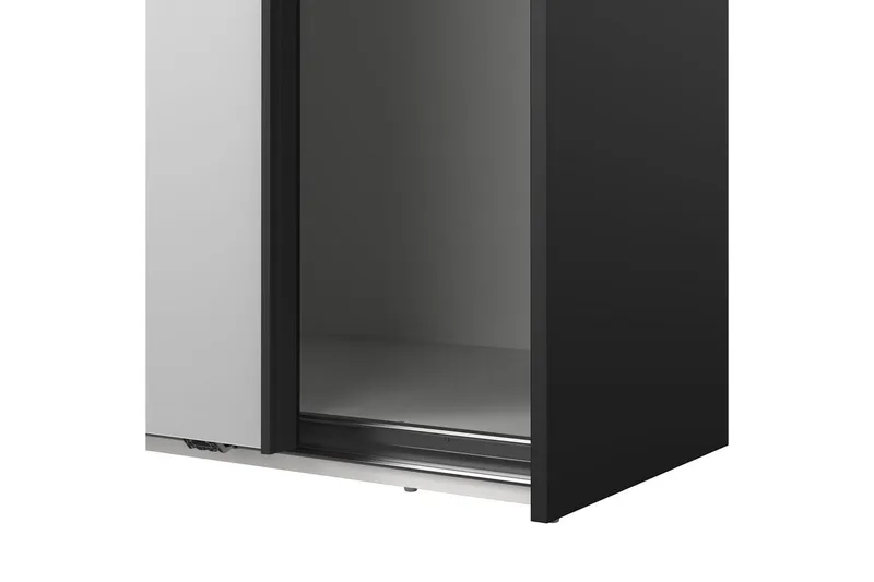 Takeru Garderobe med Speil 179x220 cm - Svart - Oppbevaring - Klesoppbevaring - Garderober & garderobesystem