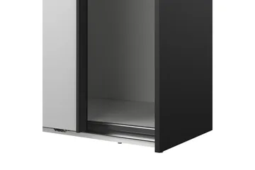 Takeru Garderobe med Speil 179x220 cm - Svart - Oppbevaring - Klesoppbevaring - Garderober & garderobesystem