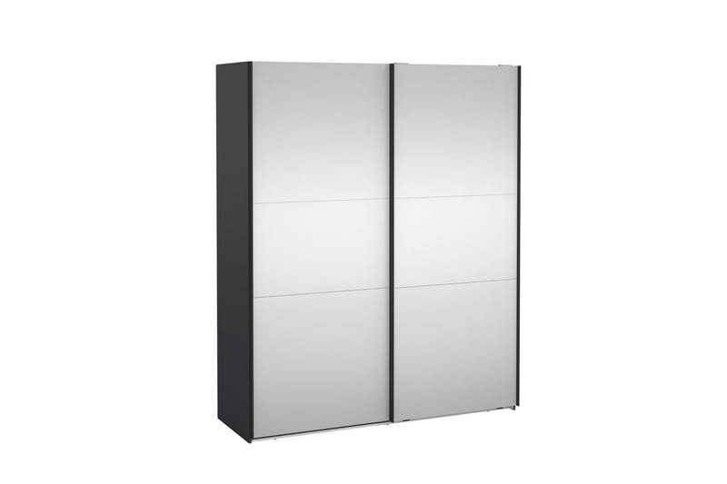 Takeru Garderobe med Speil 179x220 cm - Svart - Oppbevaring - Klesoppbevaring - Garderober & garderobesystem