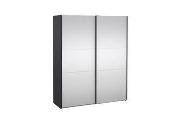 Takeru Garderobe med Speil 179x220 cm - Svart - Oppbevaring - Klesoppbevaring - Garderober & garderobesystem