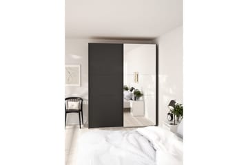 Takeru Garderobe med Speil 179x221 cm - Askgrå - Oppbevaring - Klesoppbevaring - Garderober & garderobesystem