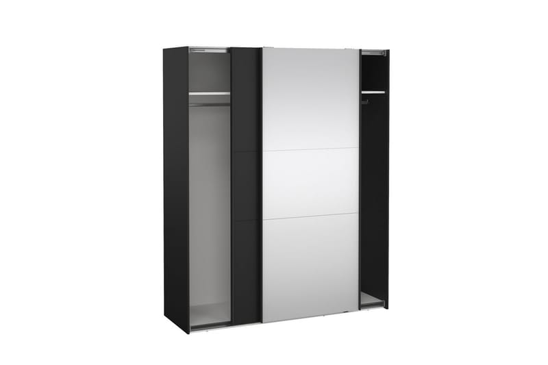 Takeru Garderobe med Speil 179x221 cm - Askgrå - Oppbevaring - Klesoppbevaring - Garderober & garderobesystem