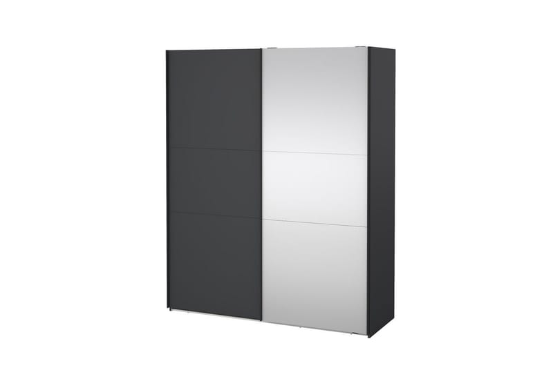 Takeru Garderobe med Speil 179x221 cm - Grå - Oppbevaring - Klesoppbevaring - Garderober & garderobesystem