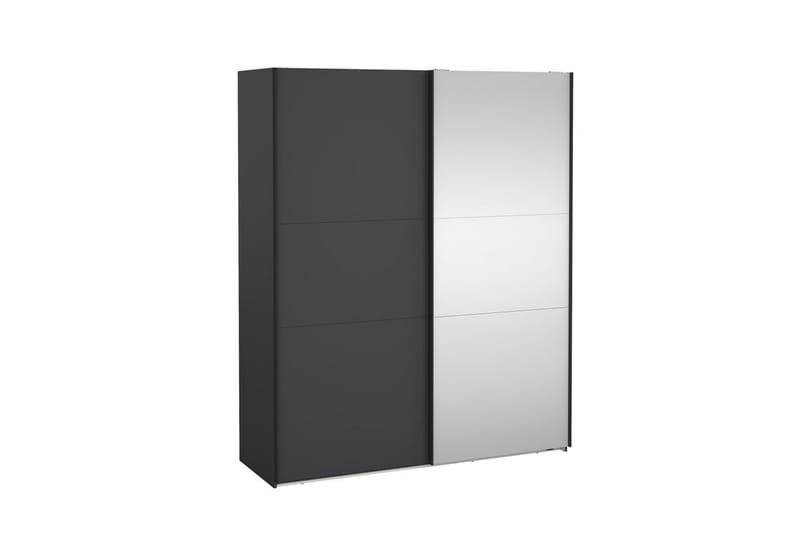 Takeru Garderobe med Speil 179x221 cm - Grå - Oppbevaring - Klesoppbevaring - Garderober & garderobesystem