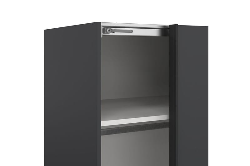 Takeru Garderobe med Speil 179x221 cm - Grå - Oppbevaring - Klesoppbevaring - Garderober & garderobesystem