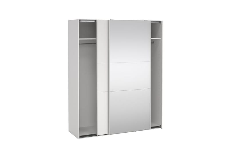 Takeru Garderobe med Speil 179x221 cm - Hvit - Oppbevaring - Klesoppbevaring - Garderober & garderobesystem