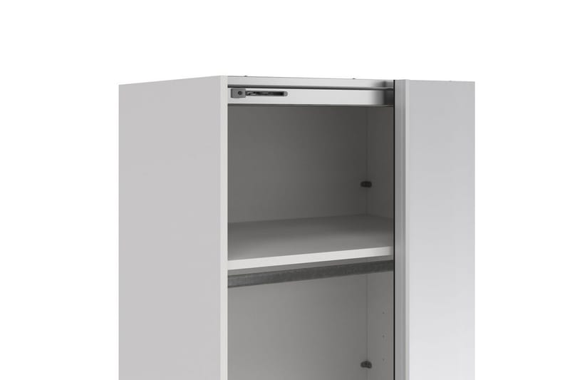 Takeru Garderobe med Speil 244x220 cm - Hvit - Oppbevaring - Klesoppbevaring - Garderober & garderobesystem