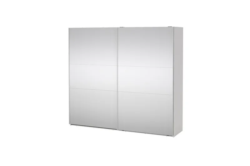 Takeru Garderobe med Speil 244x220 cm, Hvit