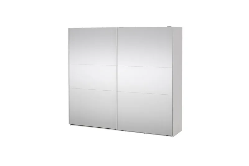 Takeru Garderobe med Speil 244x220 cm - Hvit - Oppbevaring - Klesoppbevaring - Garderober & garderobesystem