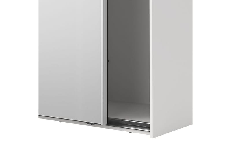 Takeru Garderobe med Speil 244x220 cm - Hvit - Oppbevaring - Klesoppbevaring - Garderober & garderobesystem