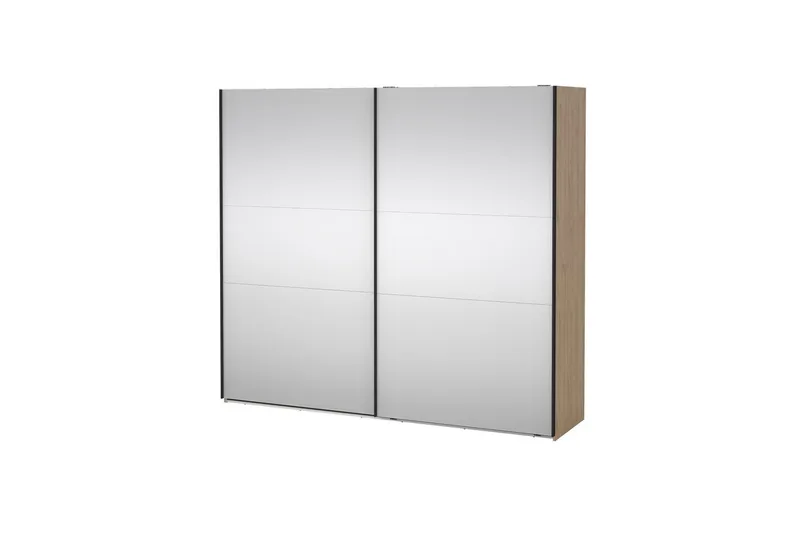 Takeru Garderobe med Speil 244x220 cm, Natur