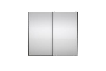 Takeru Garderobe med Speil 244x220 cm - Natur - Oppbevaring - Klesoppbevaring - Garderober & garderobesystem