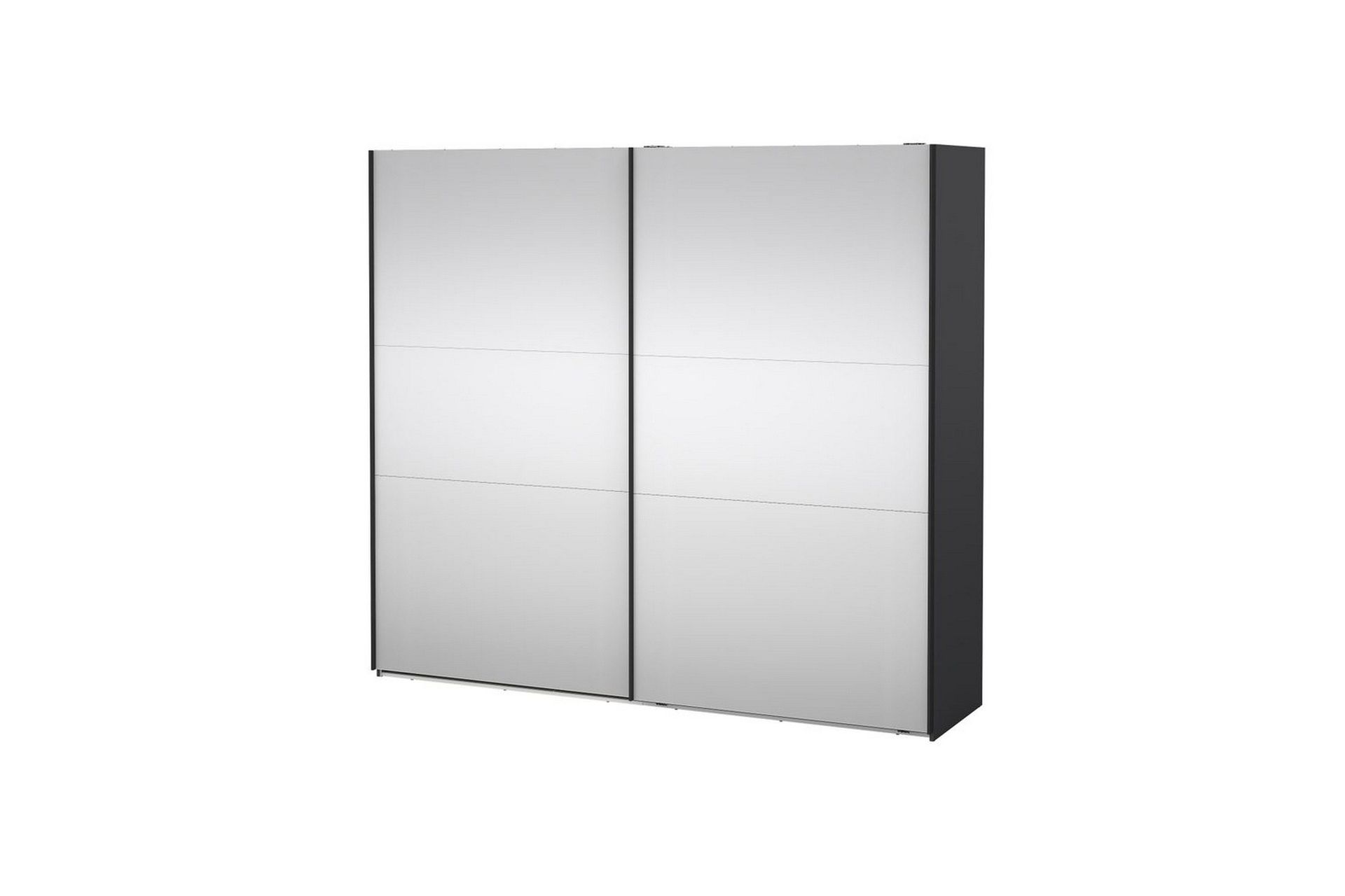 Takeru Garderobe med Speil 244x220 cm - Svart
