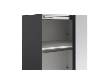 Takeru Garderobe med Speil 244x220 cm - Svart - Oppbevaring - Klesoppbevaring - Garderober & garderobesystem