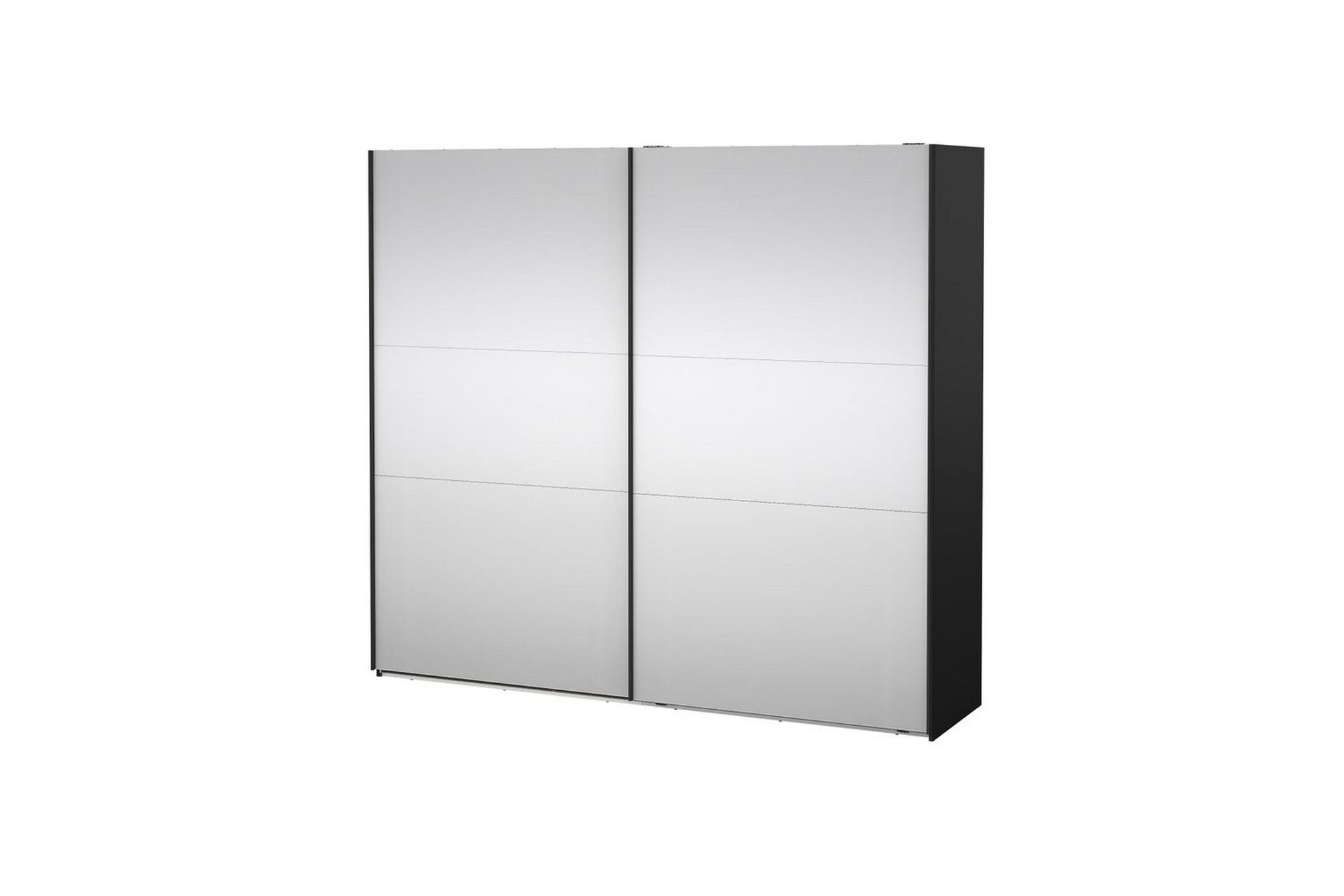Takeru Garderobe med Speil 244x220 cm - Svart