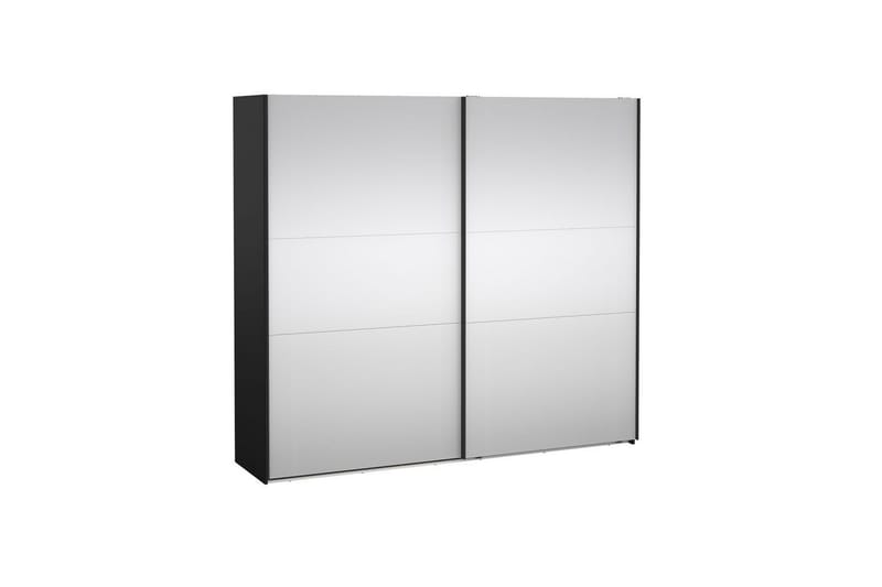 Takeru Garderobe med Speil 244x220 cm - Svart - Oppbevaring - Klesoppbevaring - Garderober & garderobesystem