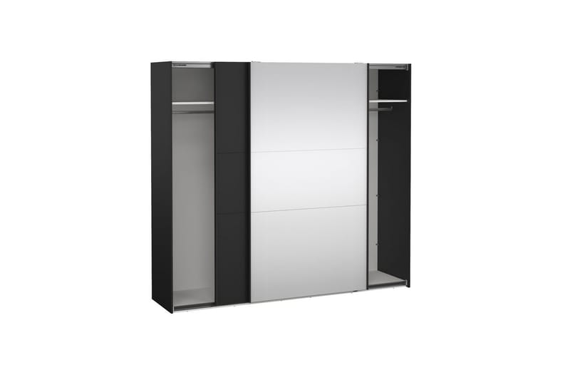 Takeru Garderobe med Speil 244x221 cm - Askgrå - Oppbevaring - Klesoppbevaring - Garderober & garderobesystem