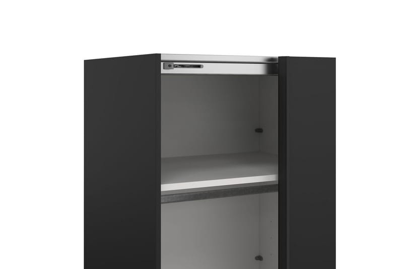 Takeru Garderobe med Speil 244x221 cm - Askgrå - Oppbevaring - Klesoppbevaring - Garderober & garderobesystem