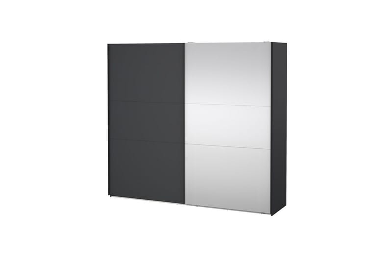 Takeru Garderobe med Speil 244x221 cm - Grå - Oppbevaring - Klesoppbevaring - Garderober & garderobesystem