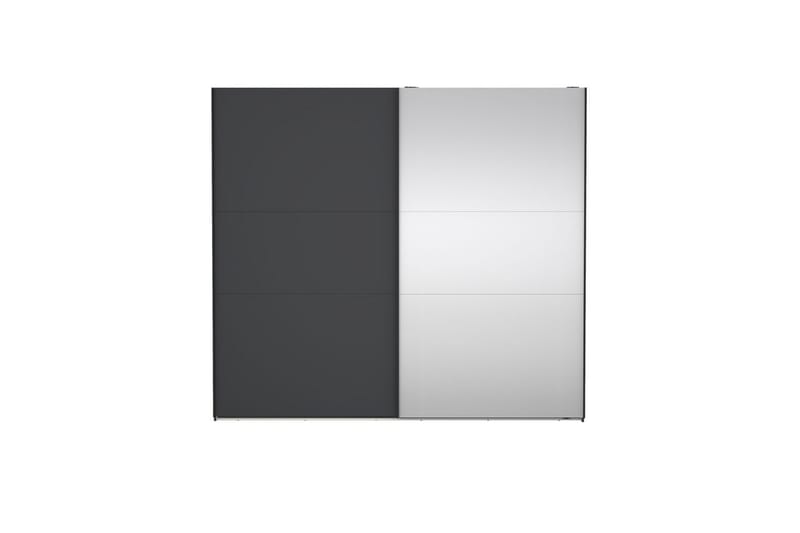 Takeru Garderobe med Speil 244x221 cm - Grå - Oppbevaring - Klesoppbevaring - Garderober & garderobesystem