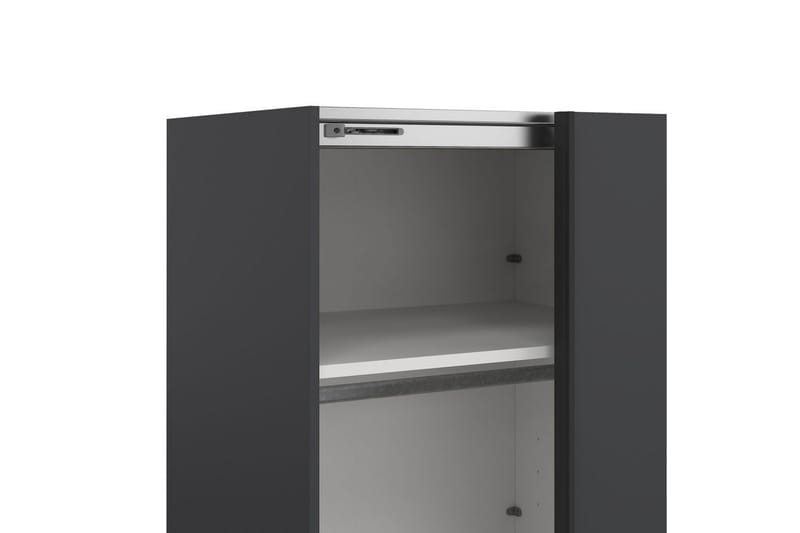 Takeru Garderobe med Speil 244x221 cm - Grå - Oppbevaring - Klesoppbevaring - Garderober & garderobesystem