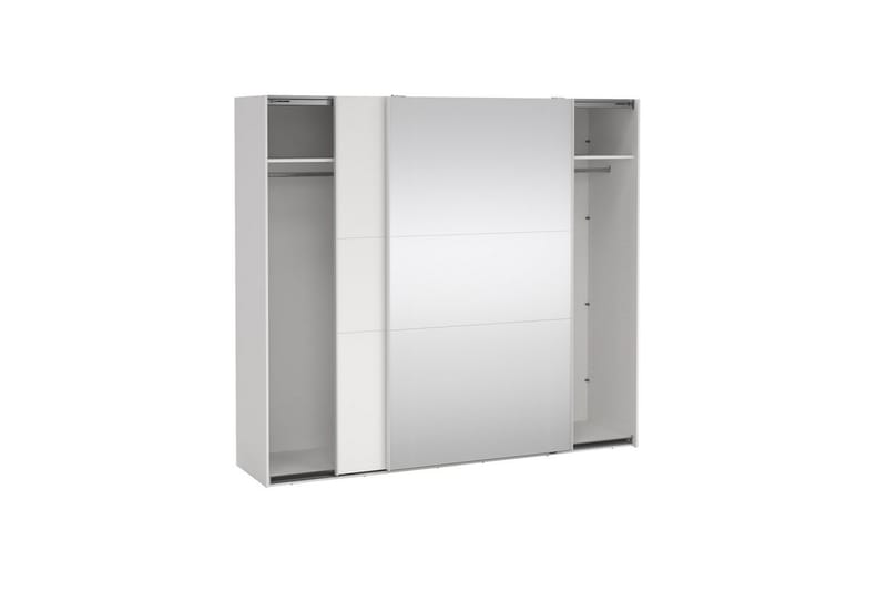 Takeru Garderobe med Speil 244x221 cm - Hvit - Oppbevaring - Klesoppbevaring - Garderober & garderobesystem