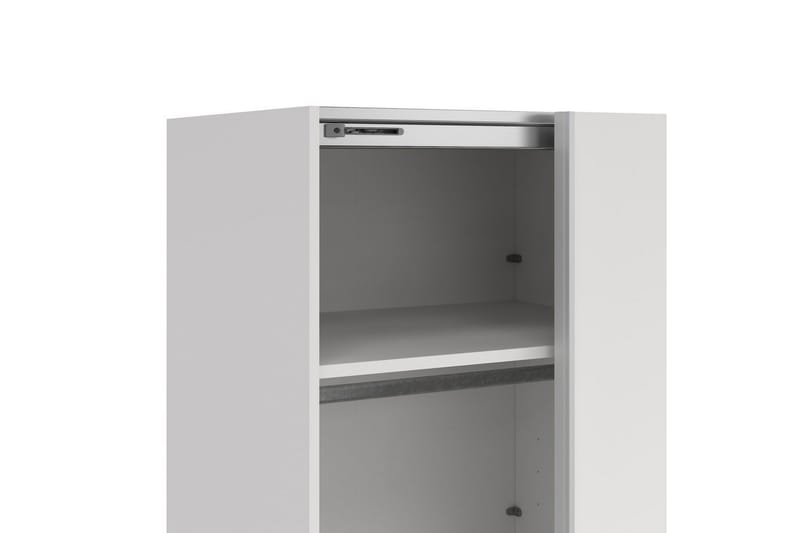 Takeru Garderobe med Speil 244x221 cm - Hvit - Oppbevaring - Klesoppbevaring - Garderober & garderobesystem