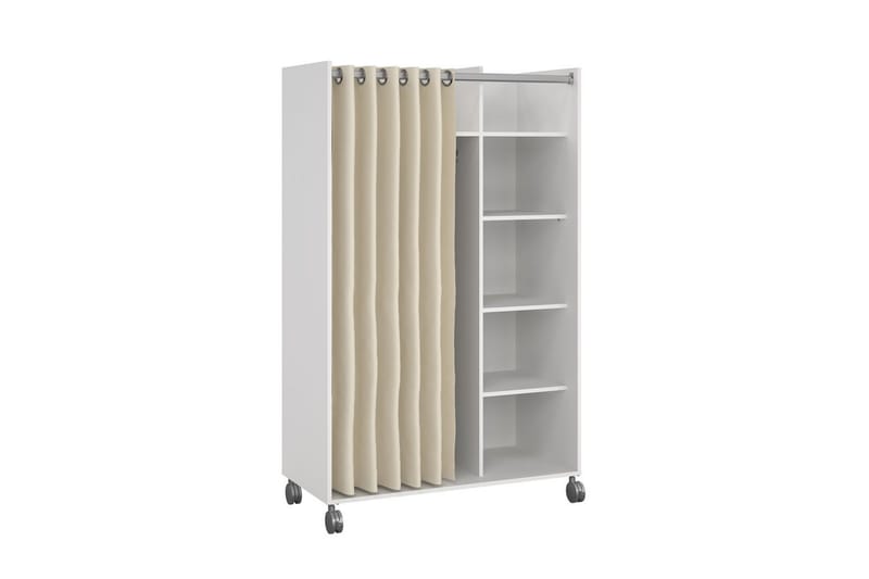 Takuto Garderobskap 100x160 cm - Hvit/Lysegrå - Oppbevaring - Klesoppbevaring - Garderober & garderobesystem - Garderobeskap & klesskap