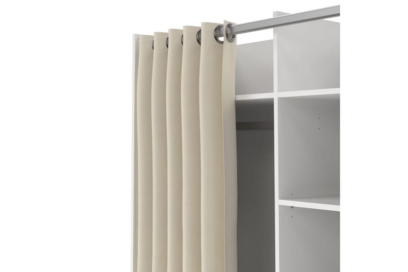 Takuto Garderobskap 100x160 cm - Hvit/Lysegrå - Oppbevaring - Klesoppbevaring - Garderober & garderobesystem - Garderobeskap & klesskap