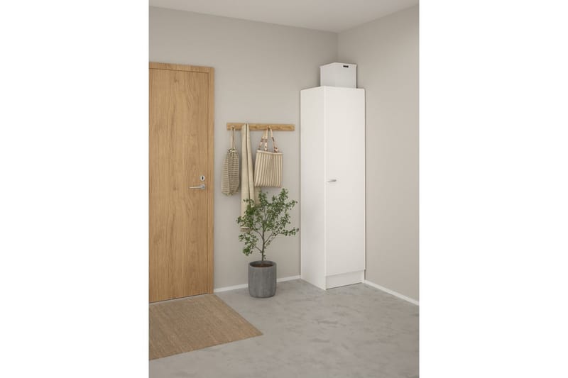 Talim Garderobskap 49x200 cm - Hvit - Oppbevaring - Klesoppbevaring - Garderober & garderobesystem - Garderobeskap & klesskap